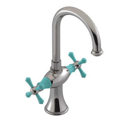 Rubinet Single Hole Dual Handle Lav. Set. (less drain) Polished Nickel