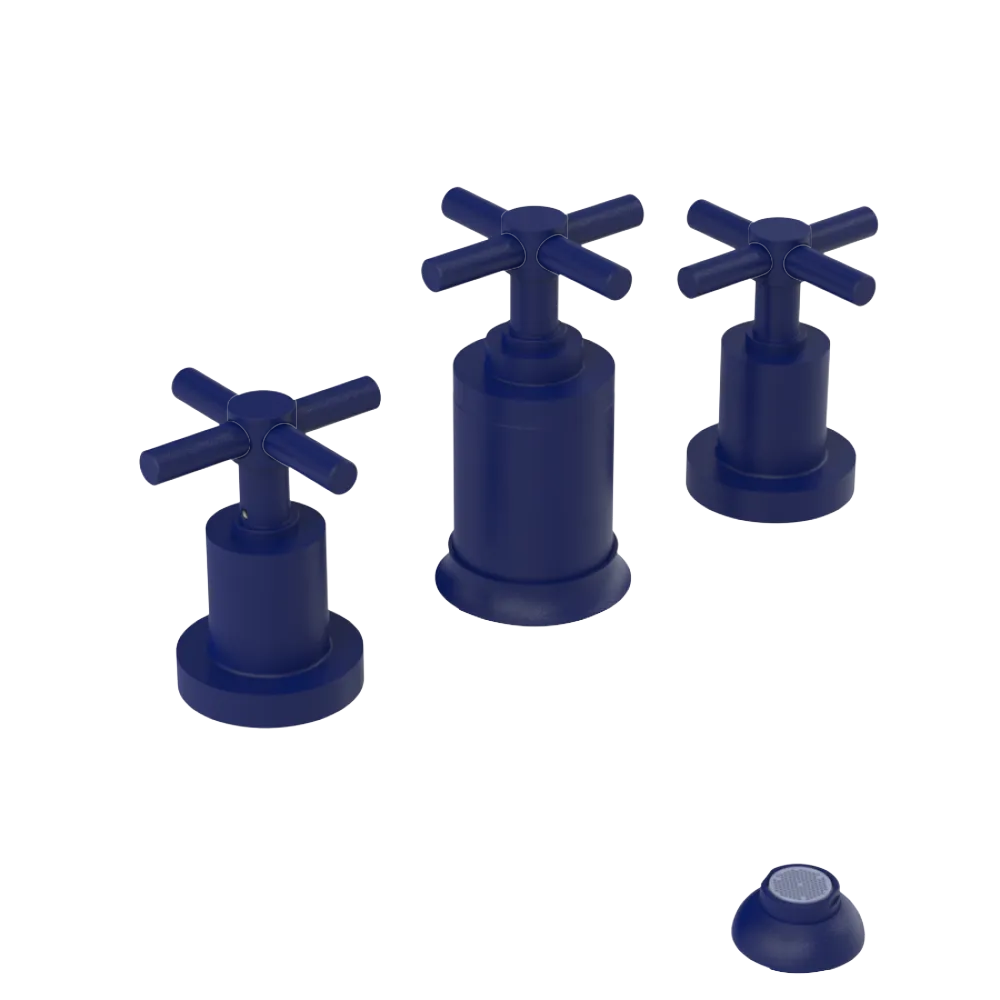 Rubinet Bidet Fitting with Spray, Diverter, and Vacuum Breaker (less drain) Midnight Blue