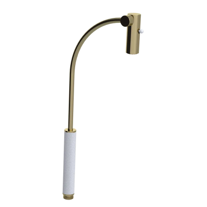 Rubinet Hand Held Shower Bidet Only Natural Brass