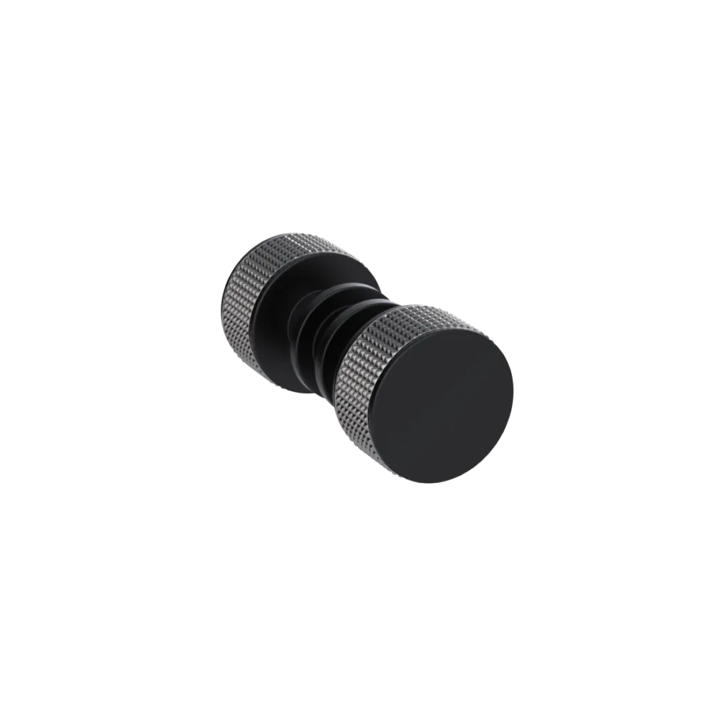Rubinet Shower Door Knob (set) Matt Black