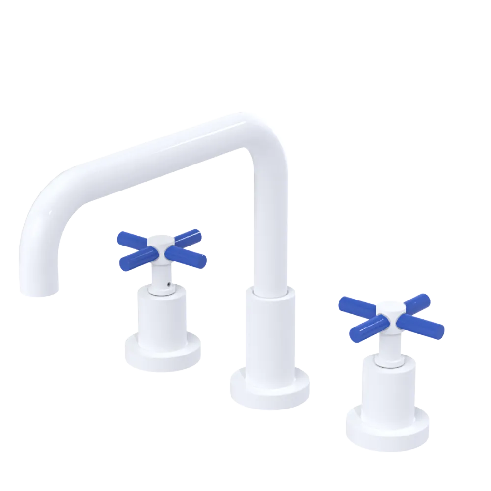 Rubinet Widespread Kitchen Set White