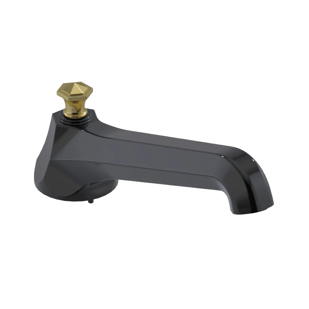Rubinet Tub Filler Spout Deck Mount Black