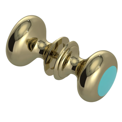 Rubinet Shower Door Knob (set) Natural Brass