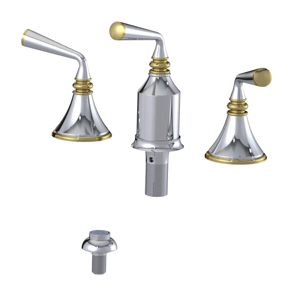 Rubinet Bidet Fitting with Spray, Diverter, and Vacum Breaker (Less Drain) Chrome