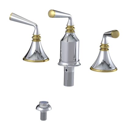 Rubinet Bidet Fitting with Spray, Diverter, and Vacum Breaker (Less Drain) Chrome