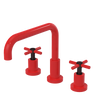 Rubinet Widespread Kitchen Set Red