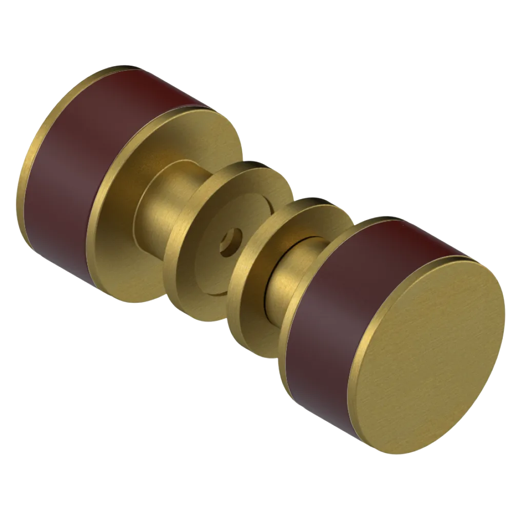 Rubinet Shower Door Knob (set) Antique Brass Matt