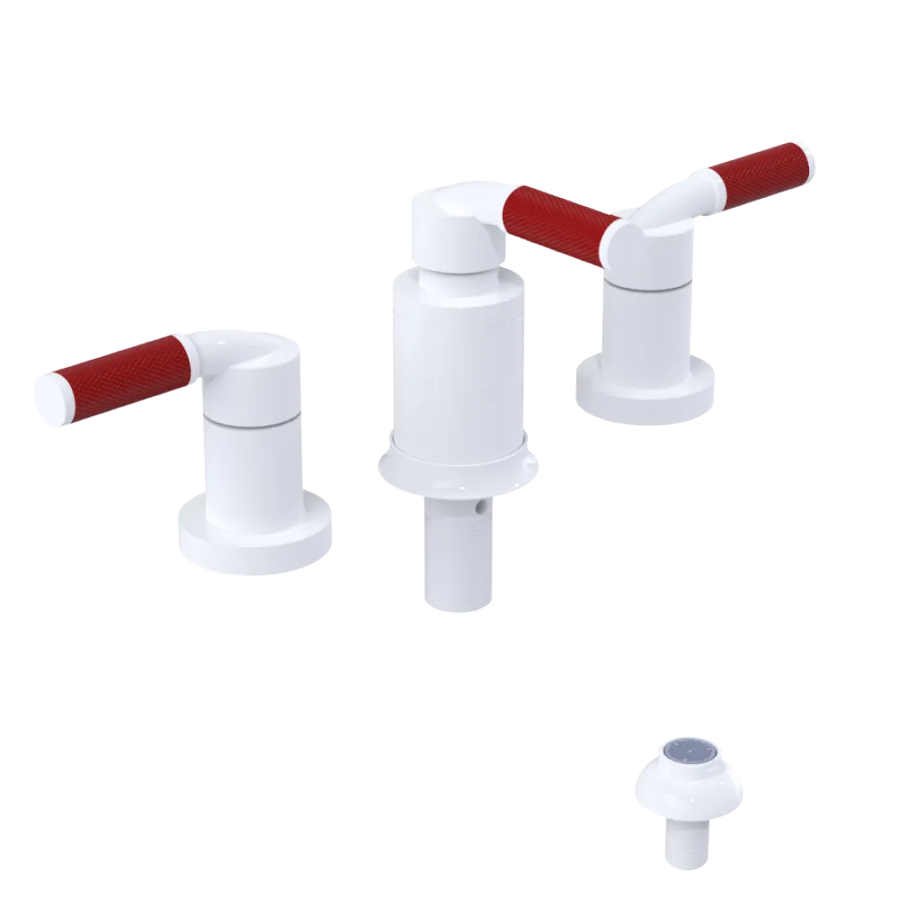Rubinet Bidet Fitting with Spray, Diverter, and Vacum Breaker (Less Drain) White