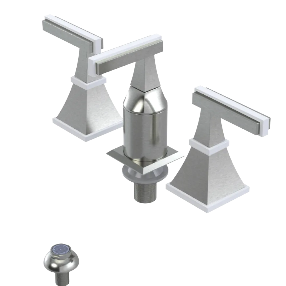 Rubinet Bidet Fitting with Spray, Diverter, and Vacum Breaker (Less Drain) Satin Nickel
