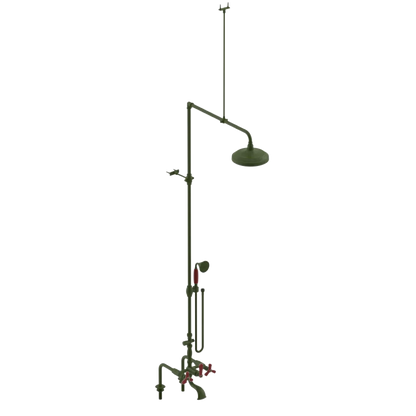 Rubinet Deck Mount Tub & Shower with Hand Held Shower Green Envy