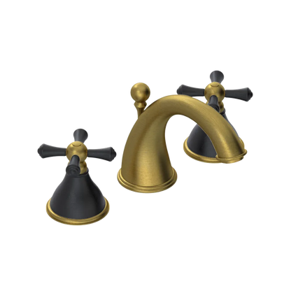 Rubinet Widespread Lav. Set. (less drain) Antique Brass Matt