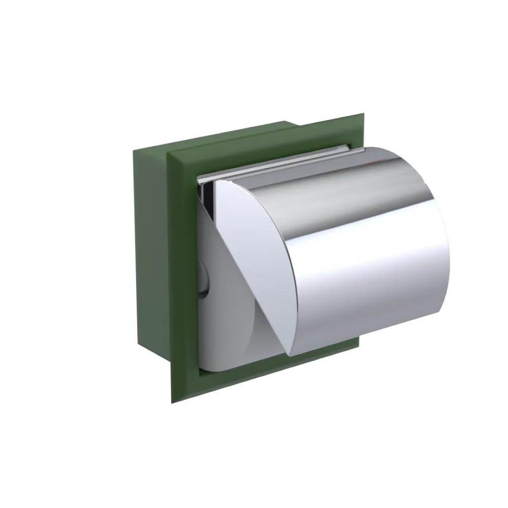 Rubinet RECESSED TOILET PAPER HOLDER Green Envy