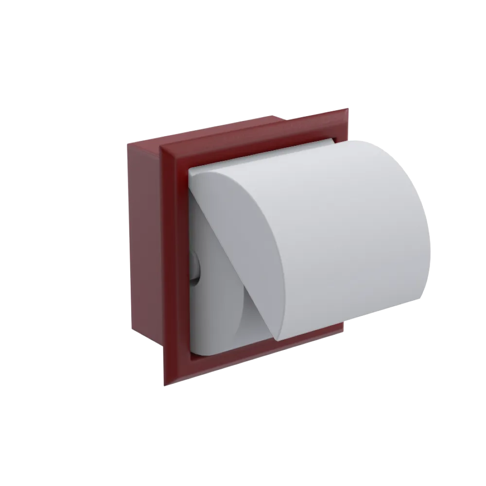 Rubinet RECESSED TOILET PAPER HOLDER Maroon