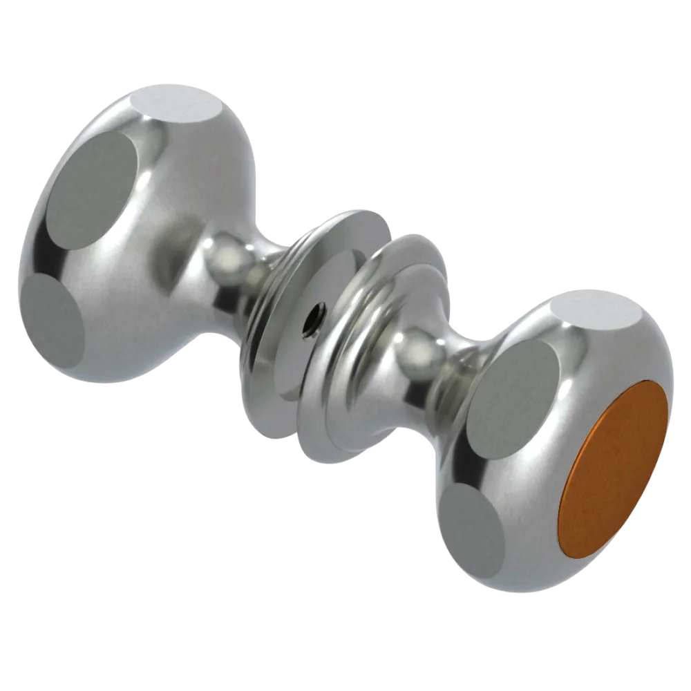 Rubinet Shower Door Knob (set) Satin Nickel