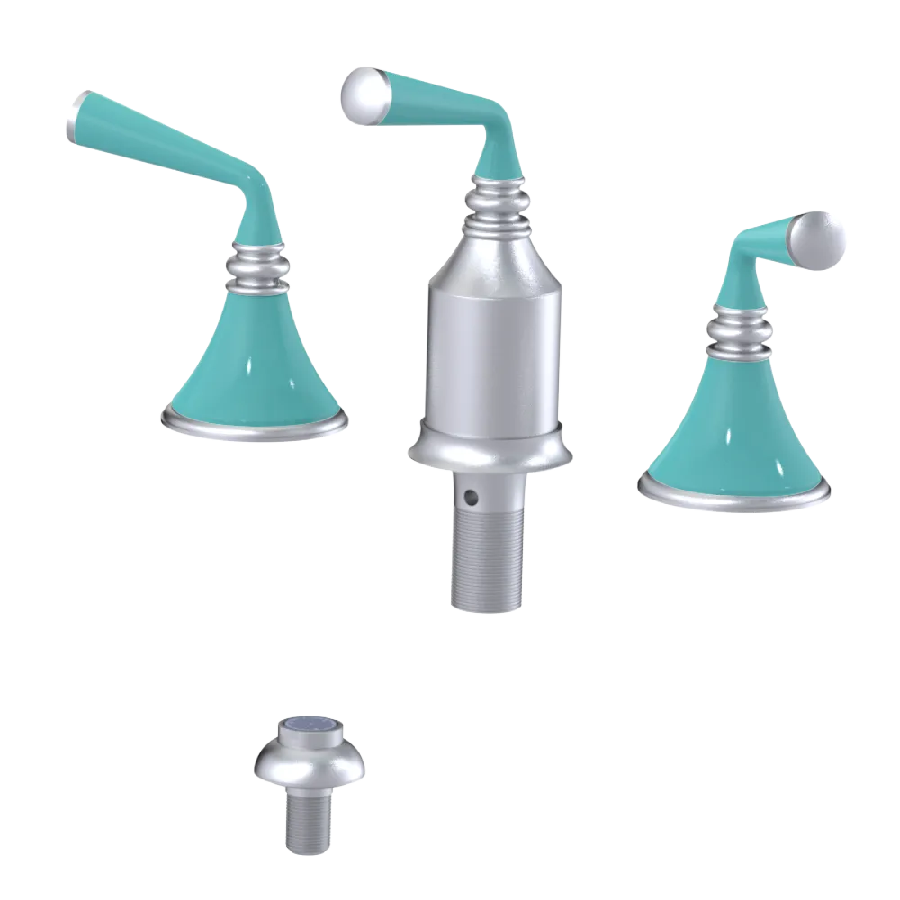 Rubinet Bidet Fitting with Spray, Diverter, and Vacum Breaker (Less Drain) Satin Chrome