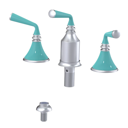 Rubinet Bidet Fitting with Spray, Diverter, and Vacum Breaker (Less Drain) Satin Chrome
