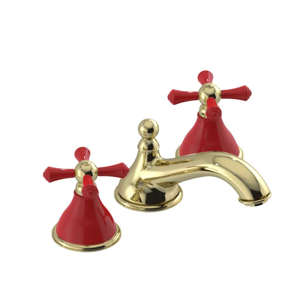 Rubinet Widespread Lav. Set. (less drain) Gold