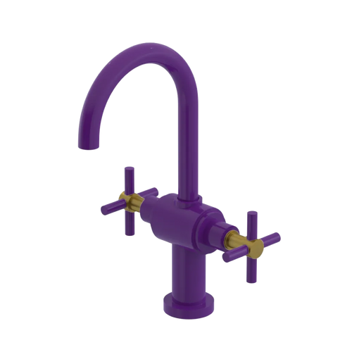 Rubinet Single Hole Dual Handle Lav. Set with LaSalle Spout (less drain) Purple Haze