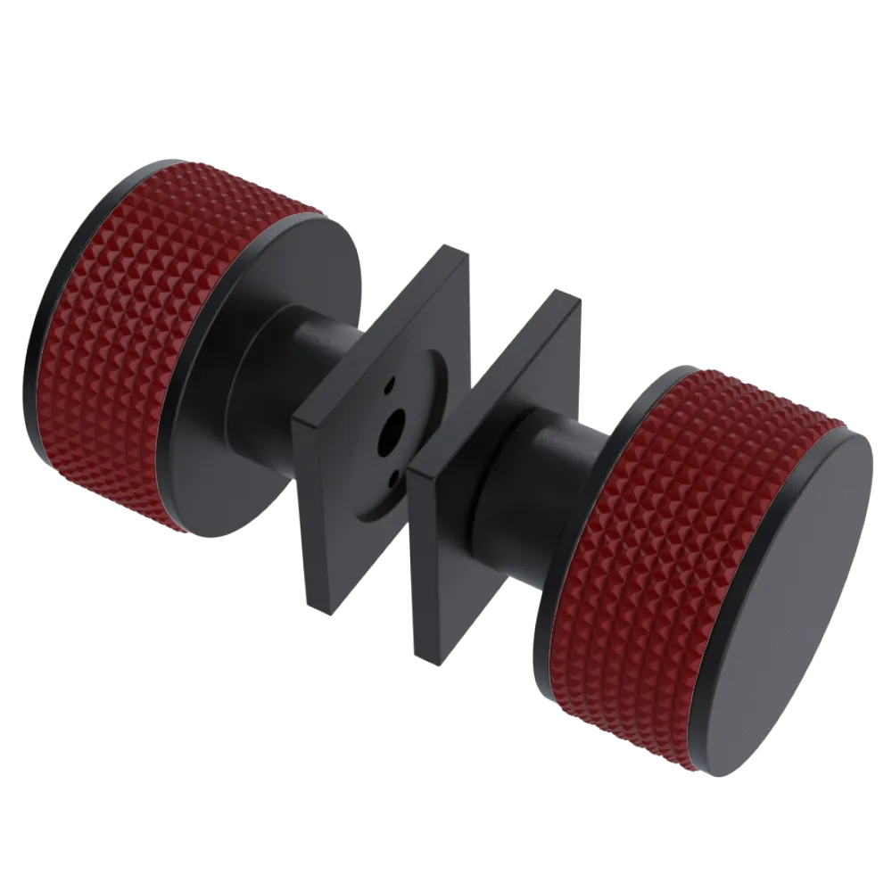 Rubinet Shower Door Knob (set) Matt Black