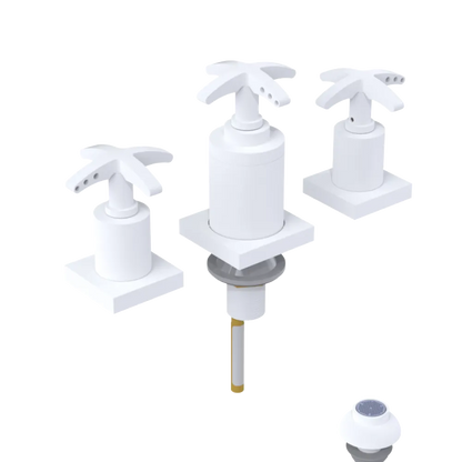 Rubinet Bidet Fitting with Spray, Diverter, and Vacuum Breaker (less drain) Matt White
