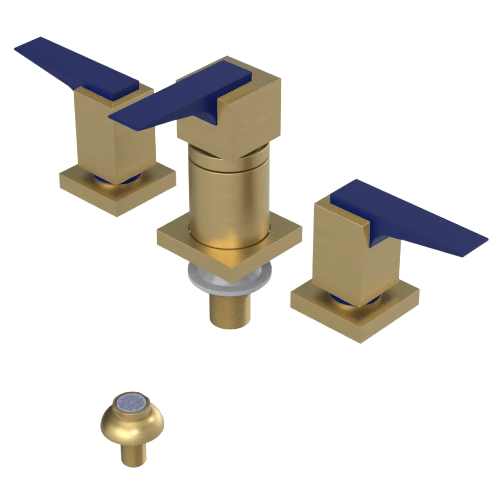 Rubinet Bidet Fitting with Spray, Diverter, and Vacuum Breaker (less drain) Satin Gold
