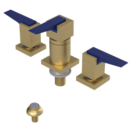 Rubinet Bidet Fitting with Spray, Diverter, and Vacuum Breaker (less drain) Satin Gold