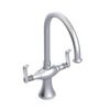 Rubinet Two Handle Single Hole Kitchen Set Satin Chrome