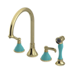 Rubinet Widespread Kitchen Set with Hand Spray Gold