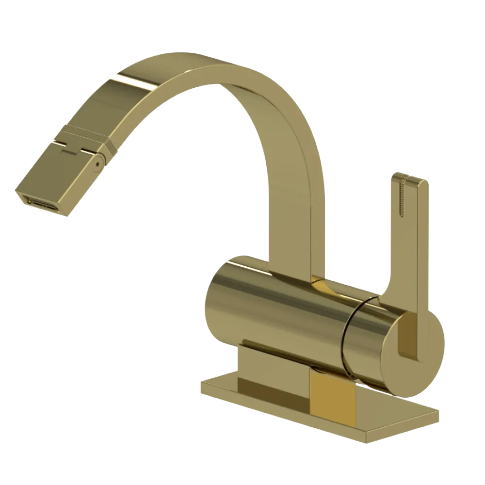 Rubinet Single Control Bidet Fitting (less drain) Natural Brass