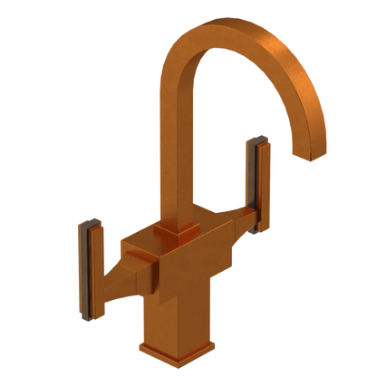 Rubinet Single Hole Dual Handle Lav. Set. (less drain) Antique Copper Matt