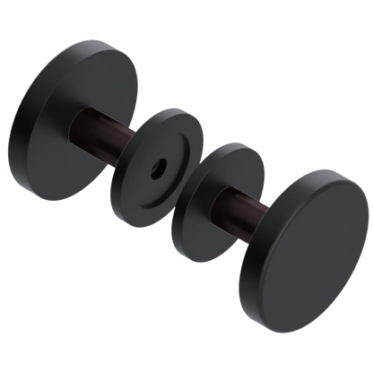 Rubinet Shower Door Knob (set) Matt Black