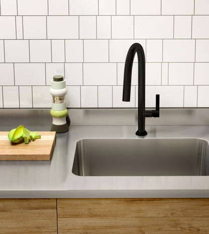 Baril High single-hole kitchen faucet with 2-function pull-down spray