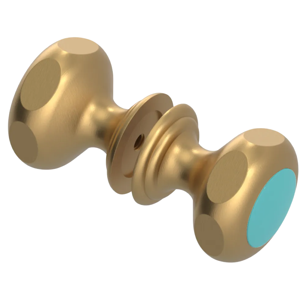 Rubinet Shower Door Knob (set) Satin Gold