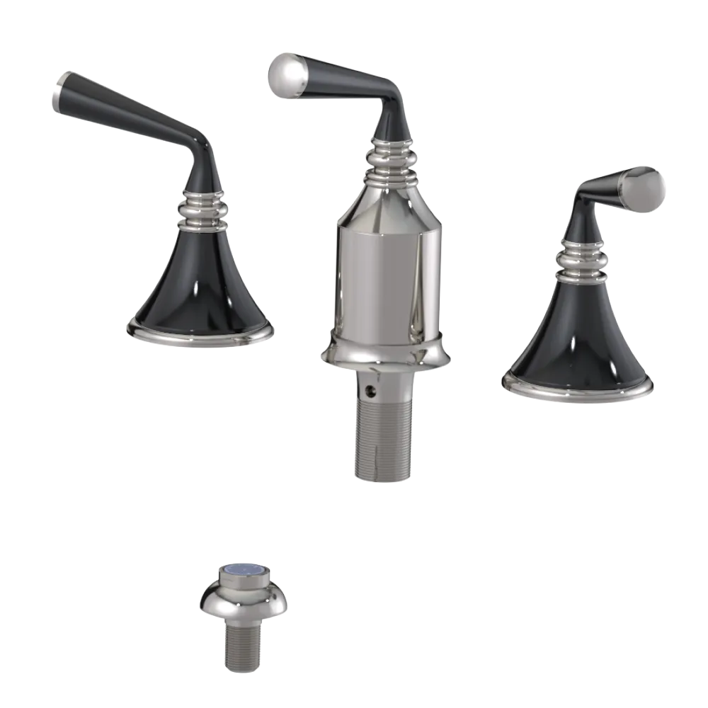 Rubinet Bidet Fitting with Spray, Diverter, and Vacum Breaker (Less Drain) Polished Nickel