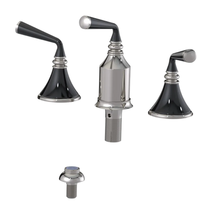 Rubinet Bidet Fitting with Spray, Diverter, and Vacum Breaker (Less Drain) Polished Nickel