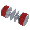 Rubinet Shower Door Knob (set) Satin Chrome