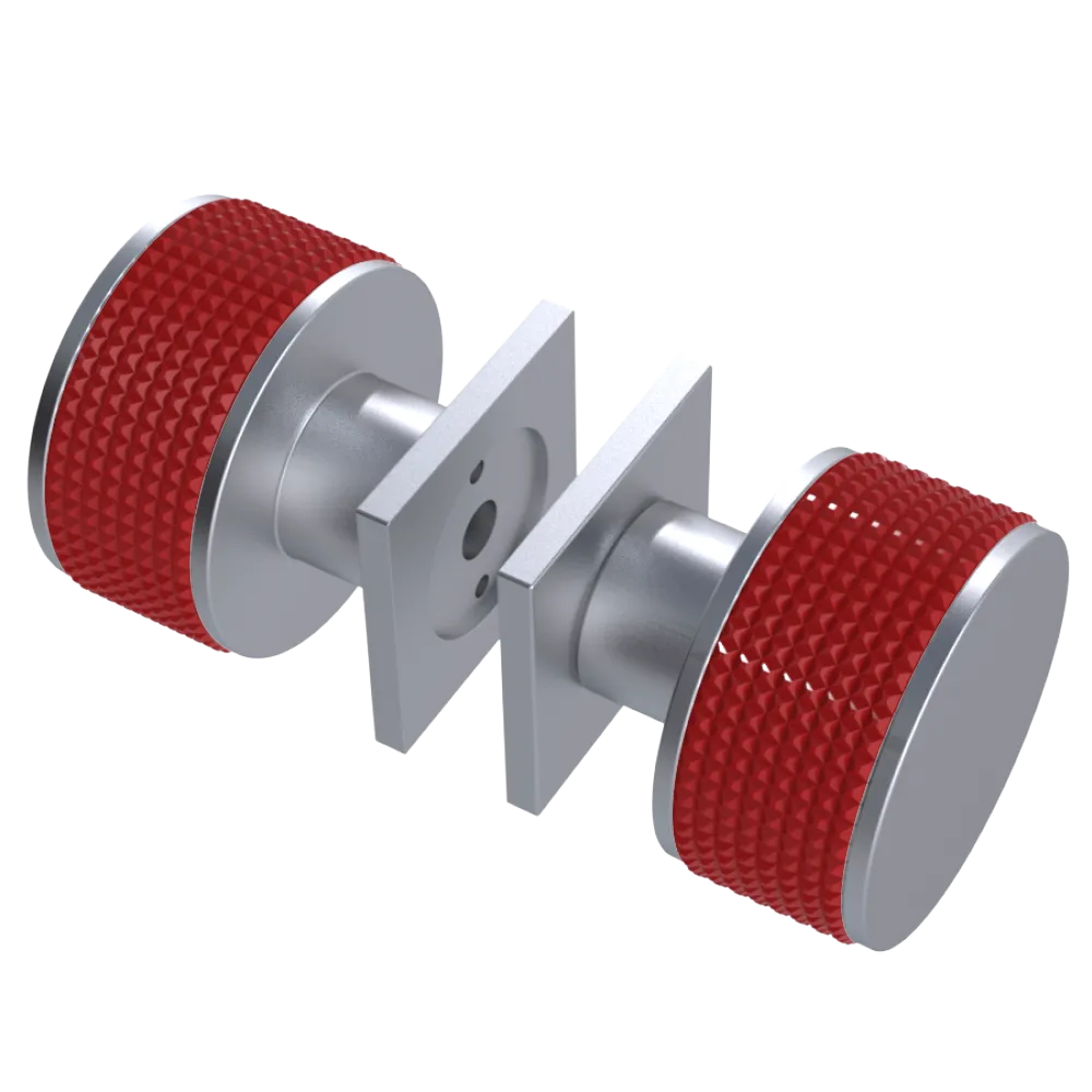 Rubinet Shower Door Knob (set) Satin Chrome