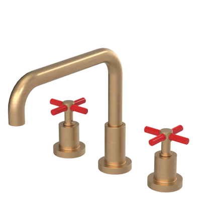Rubinet Widespread Kitchen Set Satin Gold