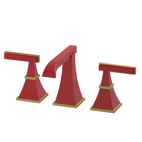 Rubinet Widespread Lav. Set. (less drain) Red