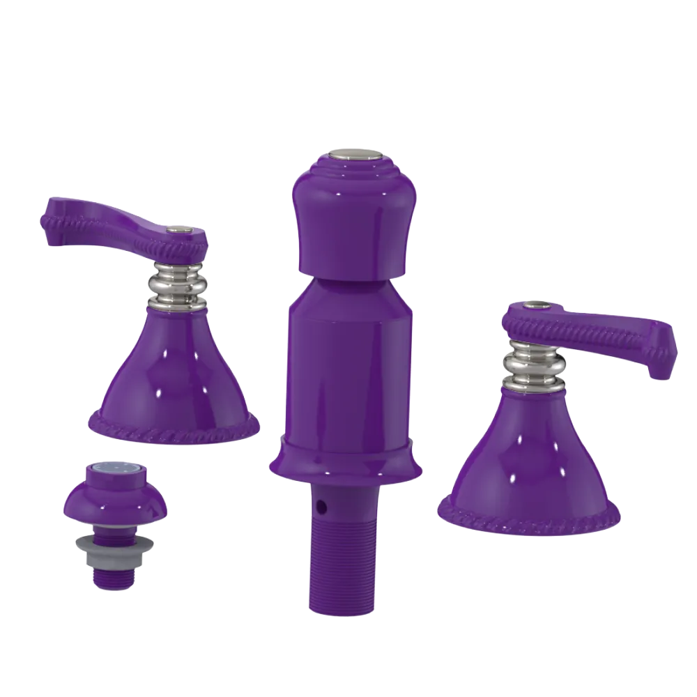 Rubinet Bidet Fitting with Spray, Diverter, and Vacum Breaker (Less Drain) Purple Haze