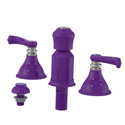Rubinet Bidet Fitting with Spray, Diverter, and Vacum Breaker (Less Drain) Purple Haze
