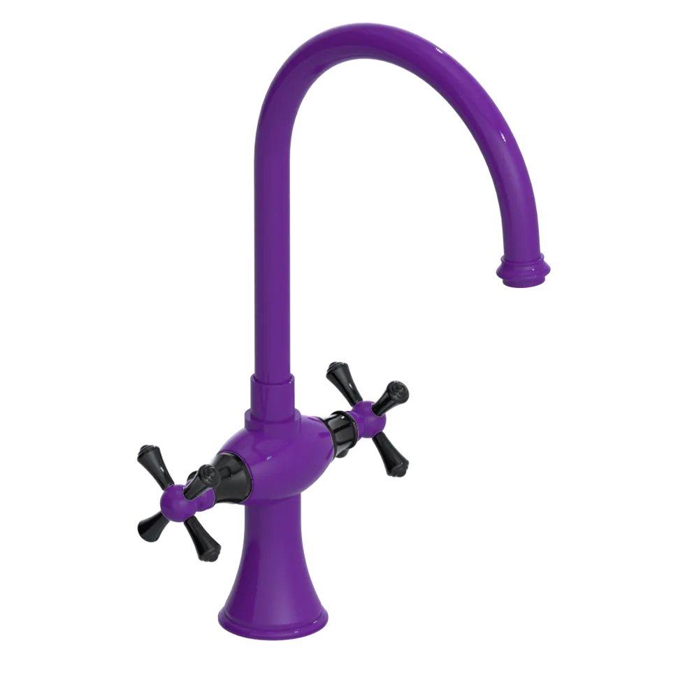 Rubinet Two Handle Single Hole Kitchen Set Purple Haze