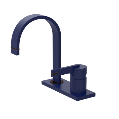 Rubinet 4" Centre Single Control Lav. Set (less drain) Midnight Blue
