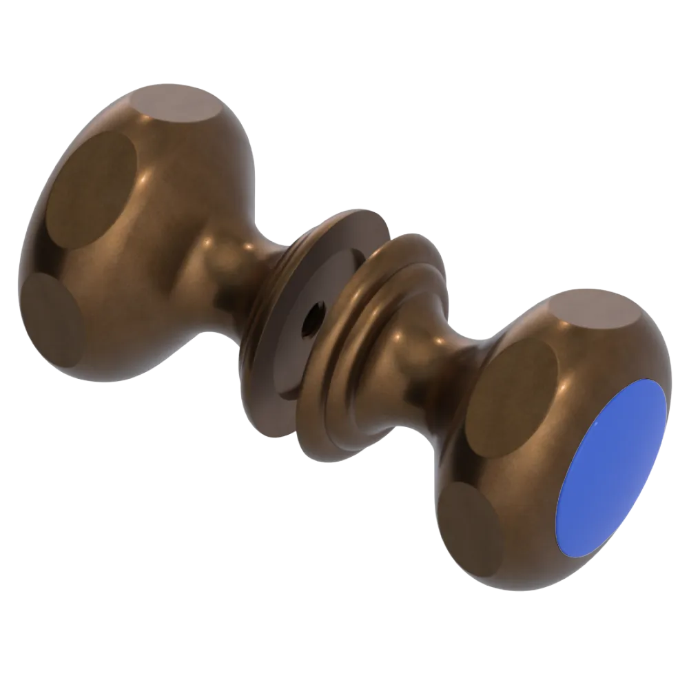 Rubinet Shower Door Knob (set) Tuscan Brass