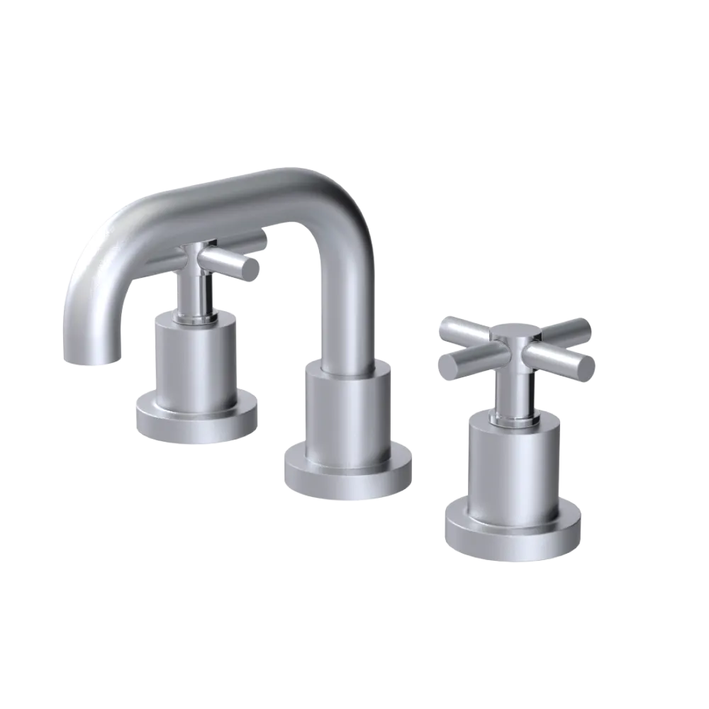 Rubinet Widespread Lav. Set. (less drain) Satin Chrome