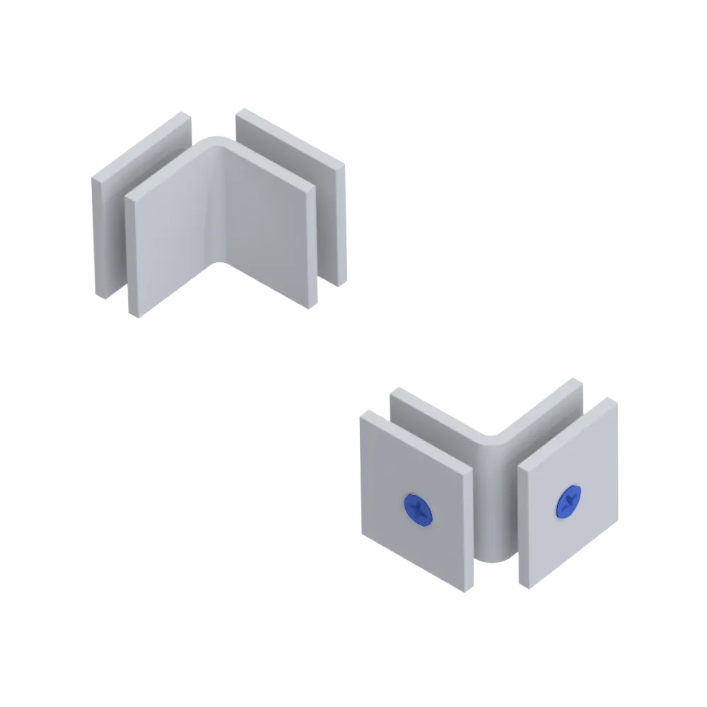 Rubinet 90 Glass to Glass Open Face Matt White