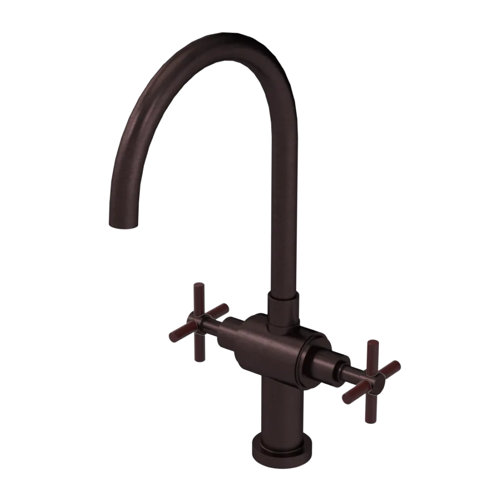 Rubinet Two Handle Single Hole Kitchen Set with LaSalle Spout Oil Rubbed Bronze