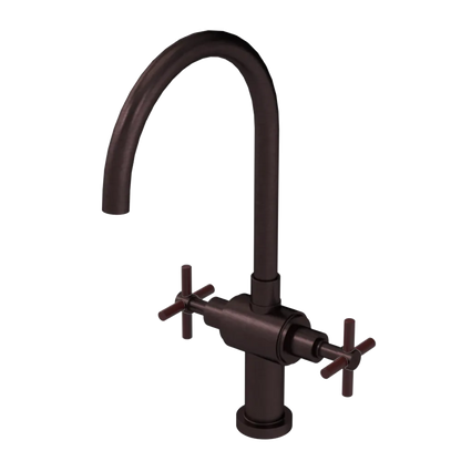 Rubinet Two Handle Single Hole Kitchen Set with LaSalle Spout Oil Rubbed Bronze