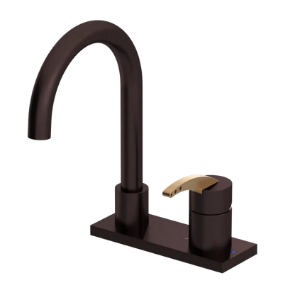 Rubinet 4" Centre Single Control Lav. Set. (less drain) Oil Rubbed Bronze