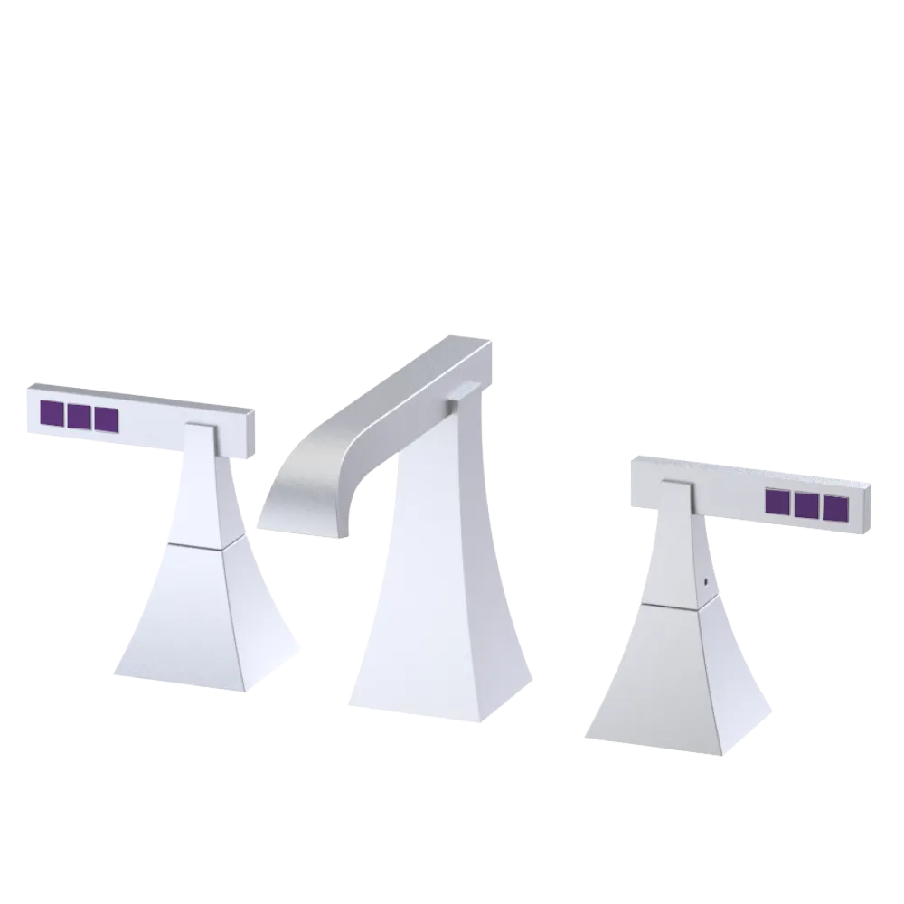 Rubinet Widespread Lav. Set. (less drain) Satin Chrome